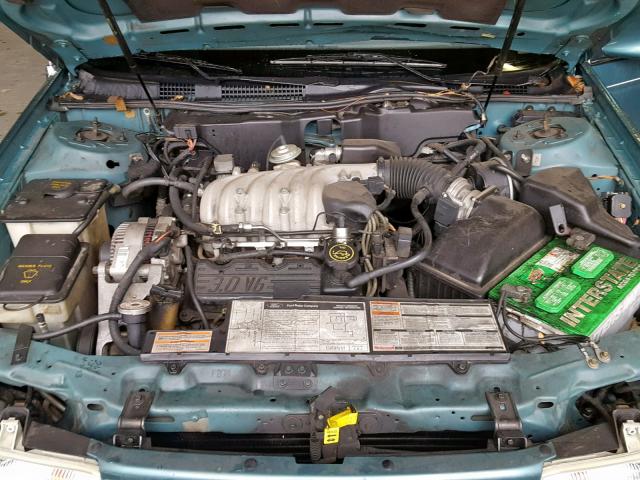 1FACP52U1PG251803 - 1993 FORD TAURUS GL GREEN photo 7