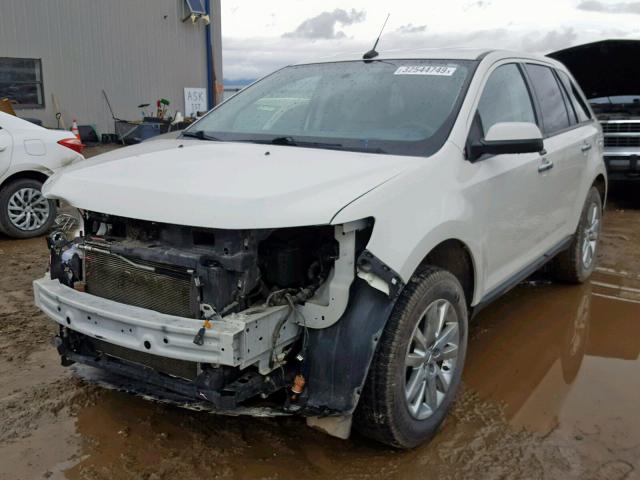 2FMDK3JC1BBB27973 - 2011 FORD EDGE SEL WHITE photo 2