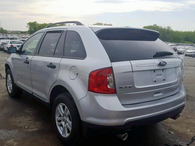 2FMDK3GC8DBA62825 - 2013 FORD EDGE SE SILVER photo 3