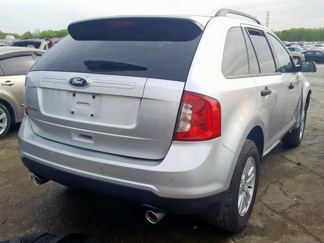 2FMDK3GC8DBA62825 - 2013 FORD EDGE SE SILVER photo 4