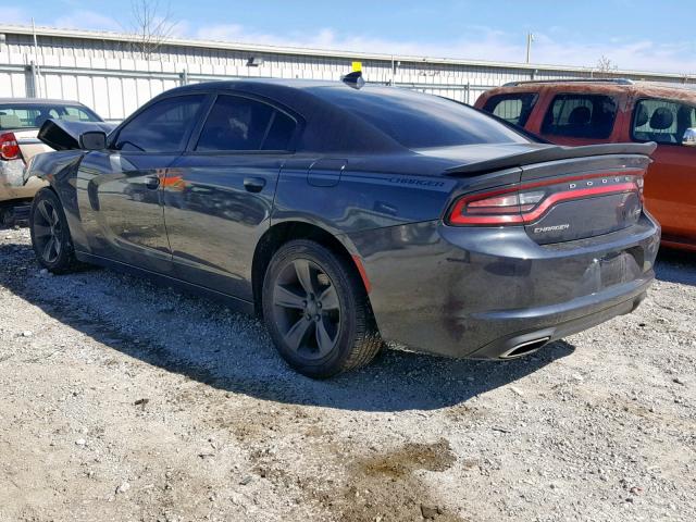 2C3CDXHG2GH280820 - 2016 DODGE CHARGER SX BLACK photo 3