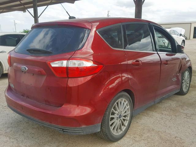 1FADP5CU7EL501343 - 2014 FORD C-MAX PREM RED photo 4