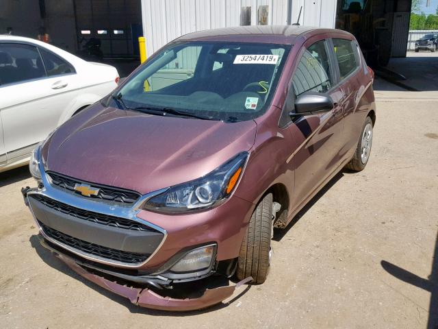 KL8CB6SA2KC704601 - 2019 CHEVROLET SPARK LS PURPLE photo 2