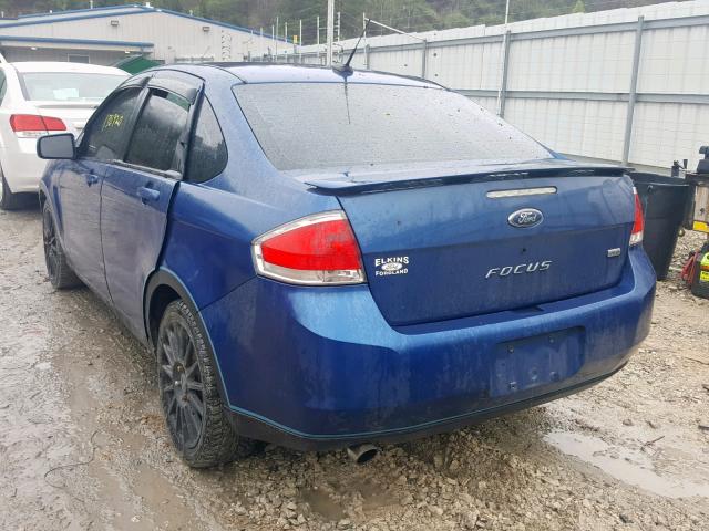 1FAHP36N99W112072 - 2009 FORD FOCUS SES BLUE photo 3