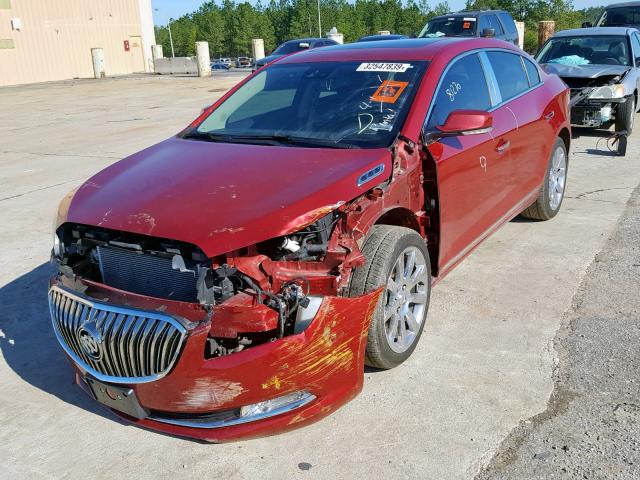 1G4GE5G39EF167079 - 2014 BUICK LACROSSE P RED photo 2