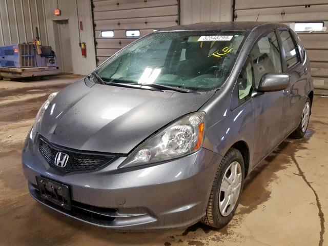 JHMGE8H35DC067631 - 2013 HONDA FIT GRAY photo 2