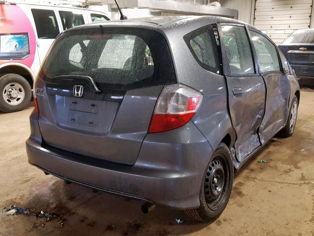 JHMGE8H35DC067631 - 2013 HONDA FIT GRAY photo 4