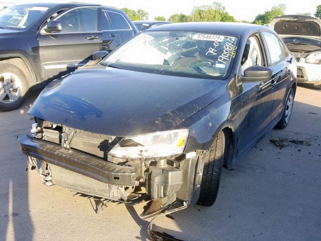 3VW2K7AJ7EM311476 - 2014 VOLKSWAGEN JETTA BASE BLACK photo 2
