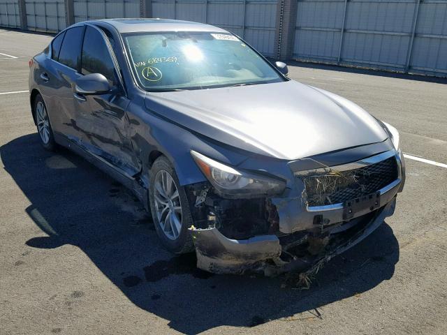 JN1BV7AR9EM684369 - 2014 INFINITI Q50 BASE GRAY photo 1