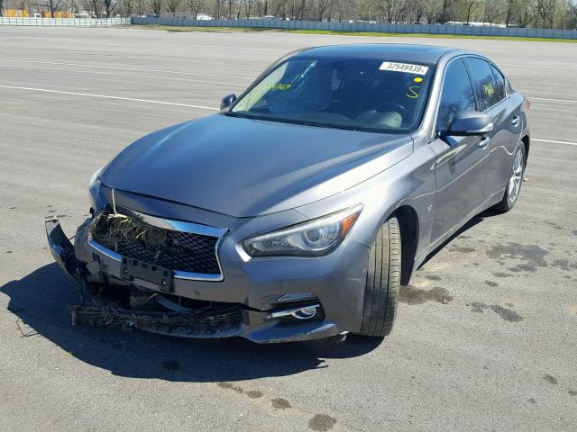 JN1BV7AR9EM684369 - 2014 INFINITI Q50 BASE GRAY photo 2