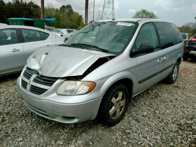 1D4GP45R57B182871 - 2007 DODGE CARAVAN SX SILVER photo 2