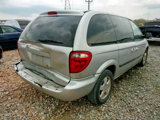 1D4GP45R57B182871 - 2007 DODGE CARAVAN SX SILVER photo 4