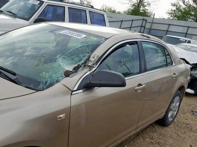 1G1ZG57B08F281211 - 2008 CHEVROLET MALIBU LS TAN photo 9