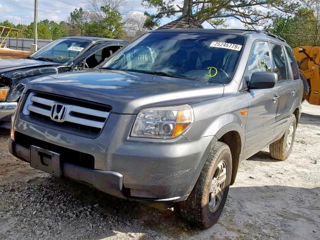 5FNYF28298B020733 - 2008 HONDA PILOT VP GRAY photo 2