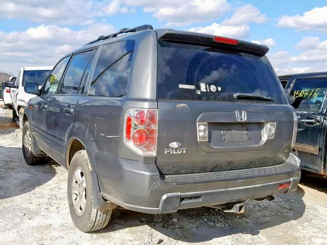 5FNYF28298B020733 - 2008 HONDA PILOT VP GRAY photo 3