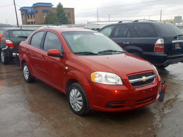 KL1TD56677B039474 - 2007 CHEVROLET AVEO BASE Қызыл фото 1