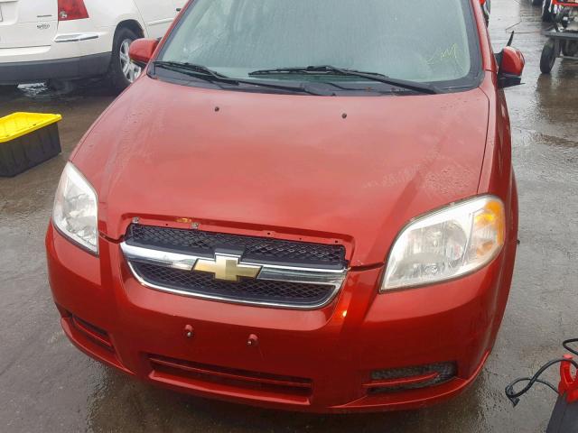 KL1TD56677B039474 - 2007 CHEVROLET AVEO BASE Қызыл фото 7