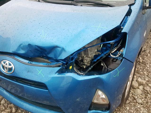 JTDKDTB38C1524114 - 2012 TOYOTA PRIUS C BLUE photo 9