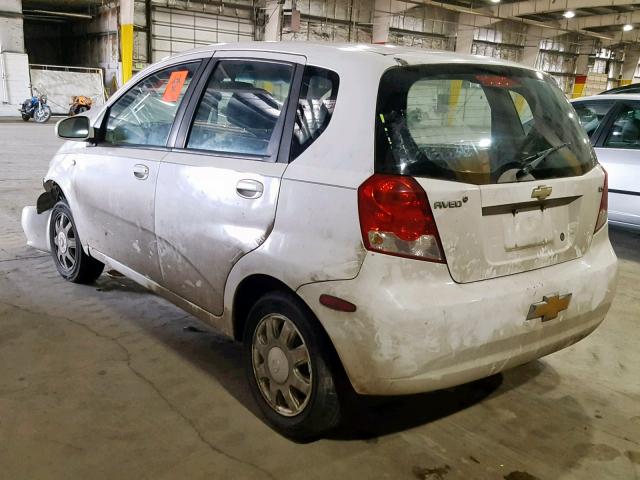 KL1TD66667B704967 - 2007 CHEVROLET AVEO BASE Ağ foto 3