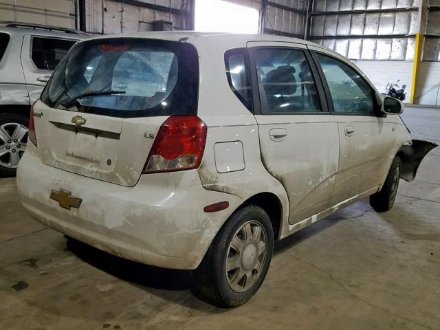 KL1TD66667B704967 - 2007 CHEVROLET AVEO BASE Ağ foto 4