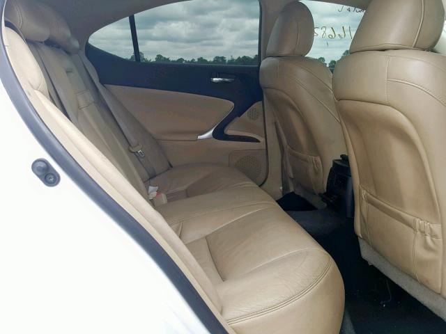 JTHBK262885072763 - 2008 LEXUS IS 250 WHITE photo 6