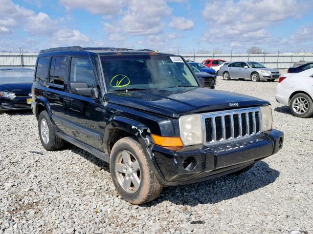 1J8HH48K07C612984 - 2007 JEEP COMMANDER BLACK photo 1