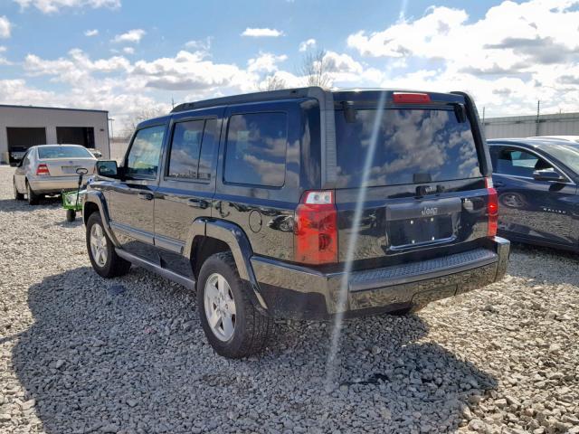 1J8HH48K07C612984 - 2007 JEEP COMMANDER BLACK photo 3