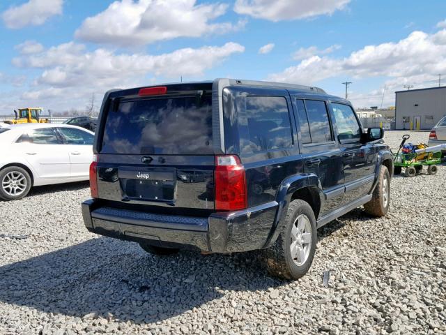 1J8HH48K07C612984 - 2007 JEEP COMMANDER BLACK photo 4