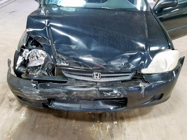 1HGEJ6127YL116233 - 2000 HONDA CIVIC DX BLACK photo 7