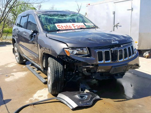 1C4RJEBT2EC141456 - 2014 JEEP GRAND CHER GRAY photo 1