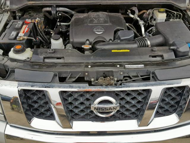 1N6AA0ED9EN518094 - 2014 NISSAN TITAN S SILVER photo 7