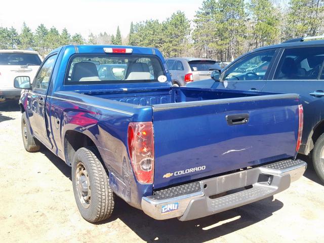 1GCCS148168287730 - 2006 CHEVROLET COLORADO BLUE photo 3