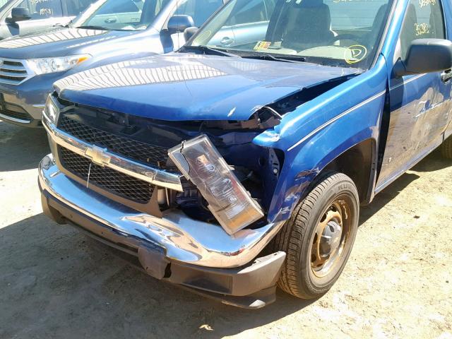 1GCCS148168287730 - 2006 CHEVROLET COLORADO BLUE photo 9