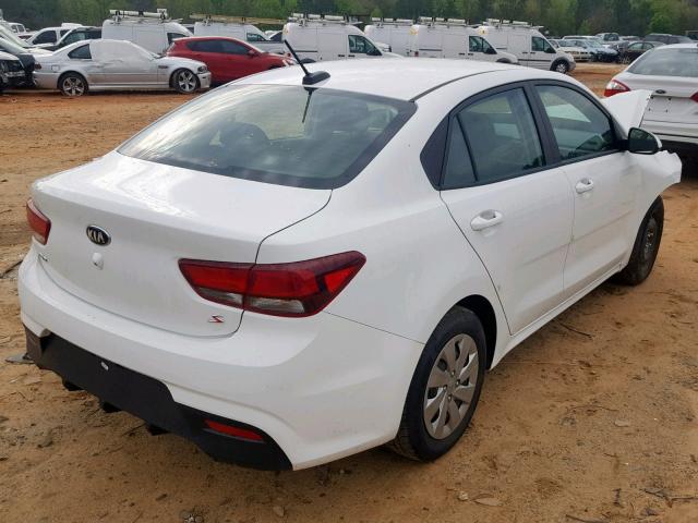 3KPA24AB1KE169797 - 2019 KIA RIO S WHITE photo 4