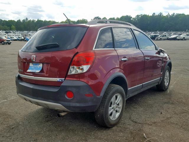 3GSCL33P28S669927 - 2008 SATURN VUE XE MAROON photo 4