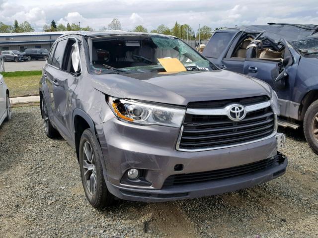 5TDJKRFH1GS503687 - 2016 TOYOTA HIGHLANDER CHARCOAL photo 1