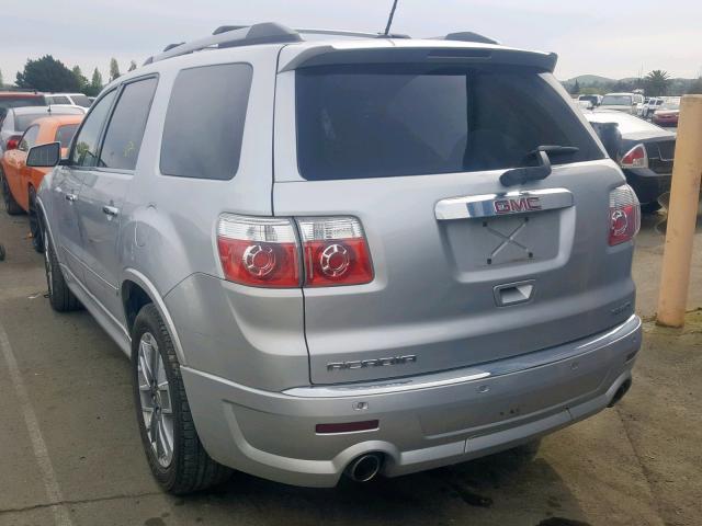 1GKKVTED8BJ412997 - 2011 GMC ACADIA DEN SILVER photo 3