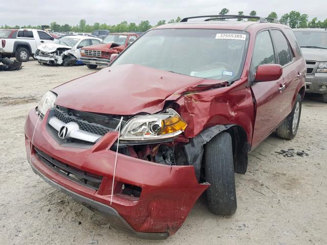 2HNYD18695H529210 - 2005 ACURA MDX TOURIN RED photo 2