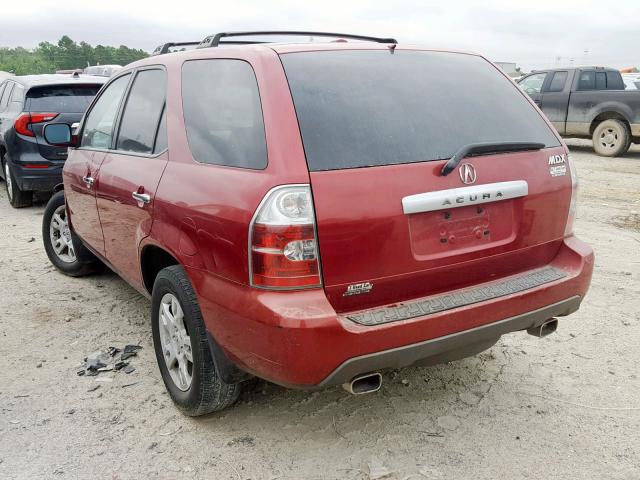 2HNYD18695H529210 - 2005 ACURA MDX TOURIN RED photo 3