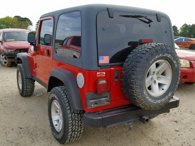 1J4FA69S73P338824 - 2003 JEEP WRANGLER / RED photo 3