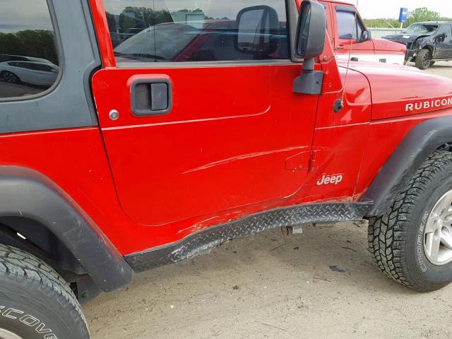 1J4FA69S73P338824 - 2003 JEEP WRANGLER / RED photo 9