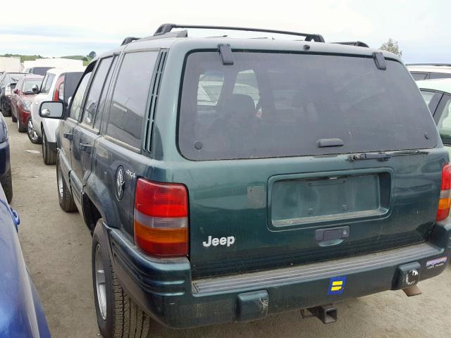 1J4GZ48S5WC351148 - 1998 JEEP GRAND CHER GREEN photo 3