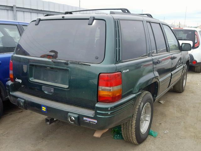 1J4GZ48S5WC351148 - 1998 JEEP GRAND CHER GREEN photo 4