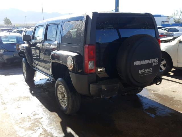 5GTEN13E688173161 - 2008 HUMMER H3 BLACK photo 3