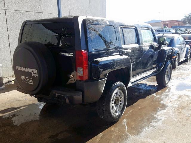 5GTEN13E688173161 - 2008 HUMMER H3 BLACK photo 4