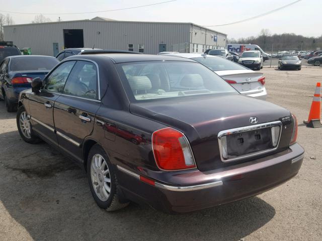 KMHFU45E05A413656 - 2005 HYUNDAI XG 350 BURGUNDY photo 3