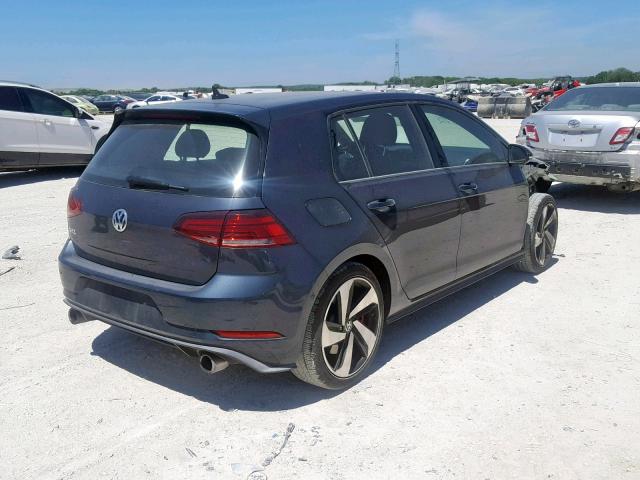 3VW447AU9JM252227 - 2018 VOLKSWAGEN GTI S/SE BLUE photo 4