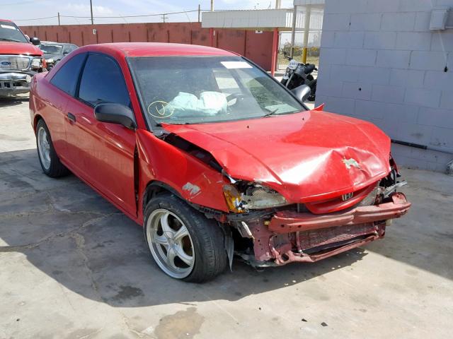 1HGEM21211L011516 - 2001 HONDA CIVIC DX RED photo 1