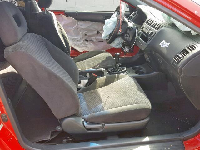 1HGEM21211L011516 - 2001 HONDA CIVIC DX RED photo 5