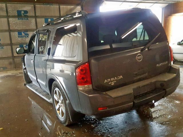 5N1AA0NE7BN604328 - 2011 NISSAN ARMADA PLA GRAY photo 3